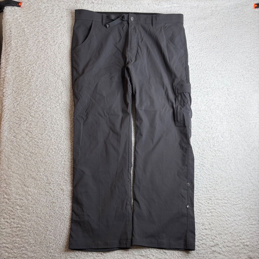 Prana Zion Cargo Hiking Pants Mens 38x30 Charcoal Grey Stretch M4ST30116